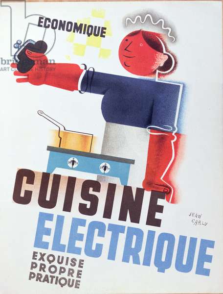 La cuisinière électrique, Jean Carlu, vers 1930 