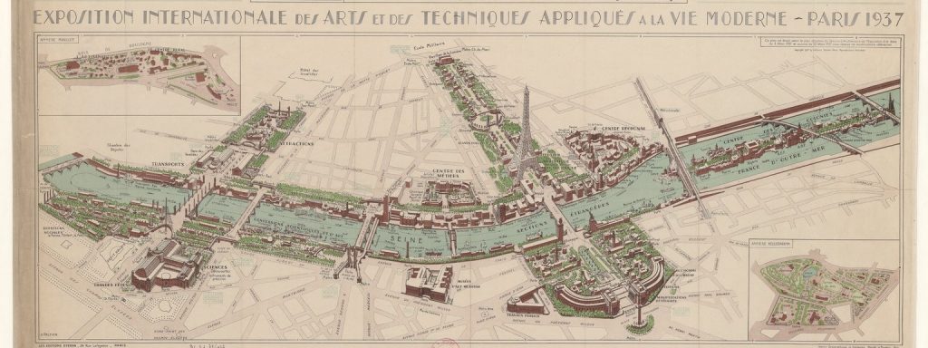 Plan de l'Exposition internationale des arts et des techniques appliqués à la vie moderne, Paris, 1937